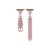 Pink-Pink Floral Gold Buckle