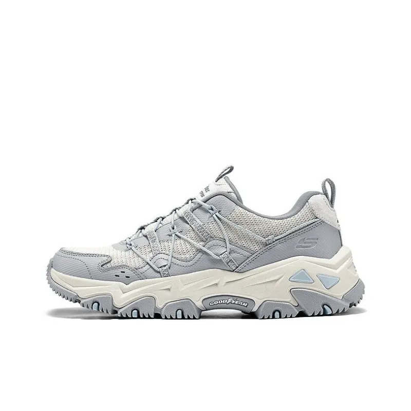 Skechers OUTDOOR Cushioned Slip Resistant Low Top Running Shoes Women's Gray Blue-0
