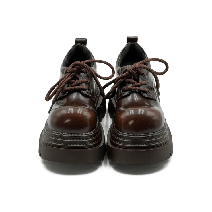 Little Sue Niche Design Trendy Versatile Triple-Layer Sneaker British Style Slimming Commute Casual Shoes Women's-21