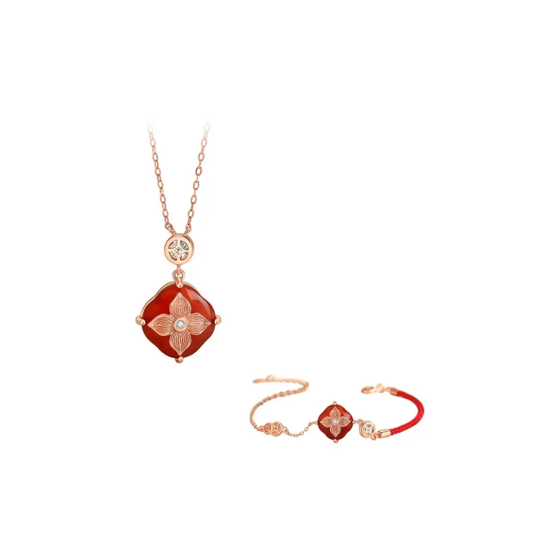 Eclater Agate Necklaces Women's-4