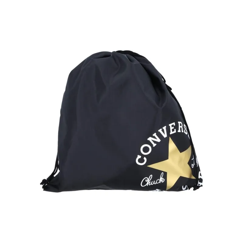 Converse Polyester Backpack Large Size Unisex Black & Gold-4