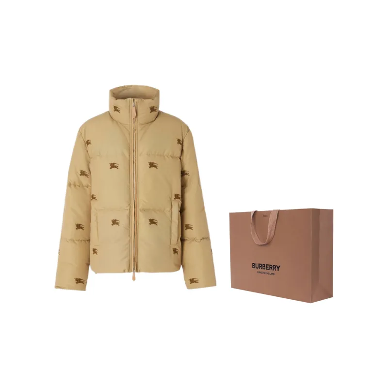 Burberry Embroidered Ekd Nylon Puffer Jacket-5