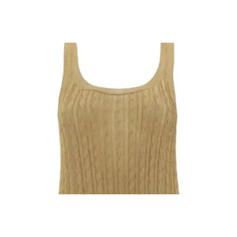 PRADA Sleeveless V Neck Midi Dress-3