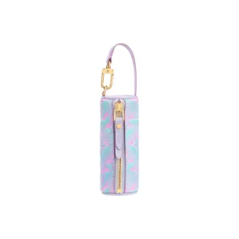 LOUIS VUITTON Papillon Cow Leather Cylinder Bag Handbag Women's Blue Pink