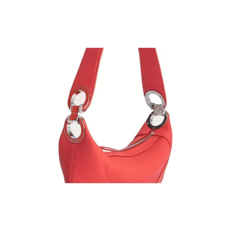 By Far Amira Grained Cow Leather Shoulder Bag Handbag Shoulder Bag Women's Coral-2