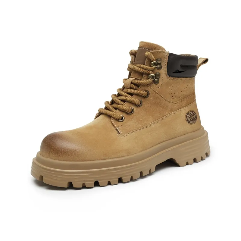 Kuding Martin Boots Men Gold, Khaki-8