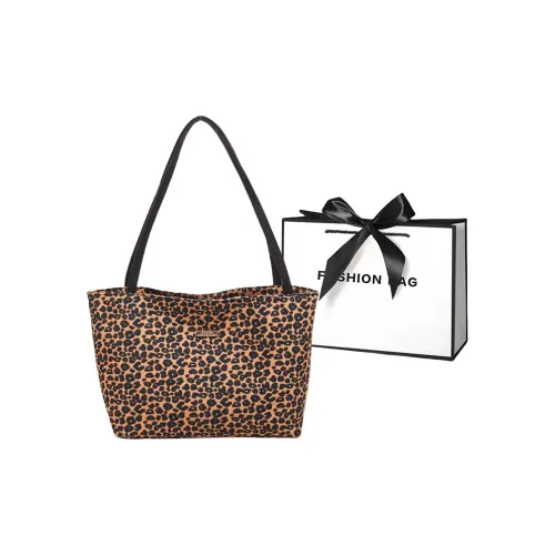 LETOO Fabric Leopard Print Fashion Commute Shoulder Bag Vintage Color Blocking Casual Shoulder Bag Women's