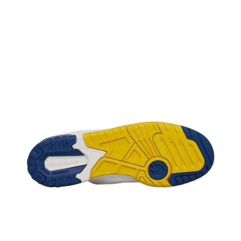 New Balance NB 550 Anti-Slip Wear-Resistant Low-Top Kids Lifestyle Shoes White Yellow Children Aged 3-7 Years Old-4