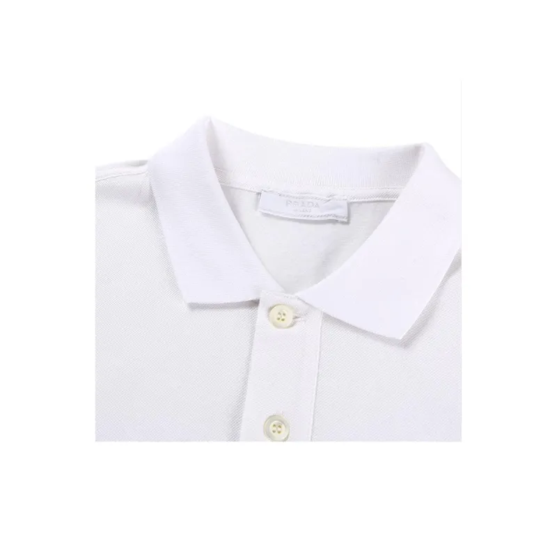 PRADA Polo Shirts Men White-3