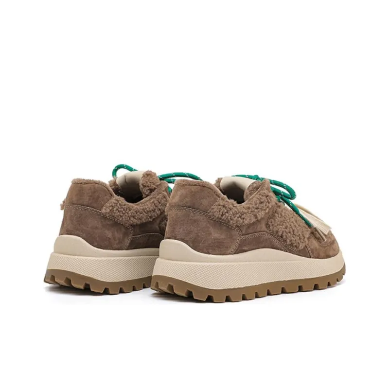 DAPHNE Slip Resistant Low Top Chunky Sneakers Women's Camel-4