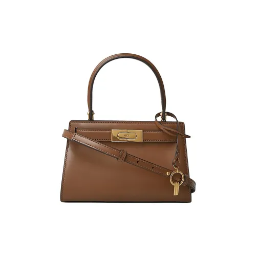 TORY BURCH Lee Radziwill Cow Leather Shoulder Bag Crossbody Bag Handbag Mini Women's Umber