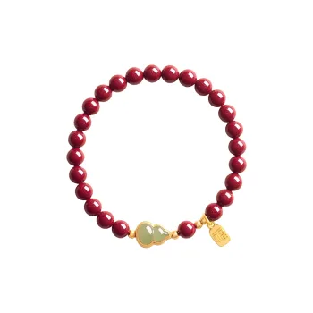 Old Fu Gold Cinnabar Bracelets Women's