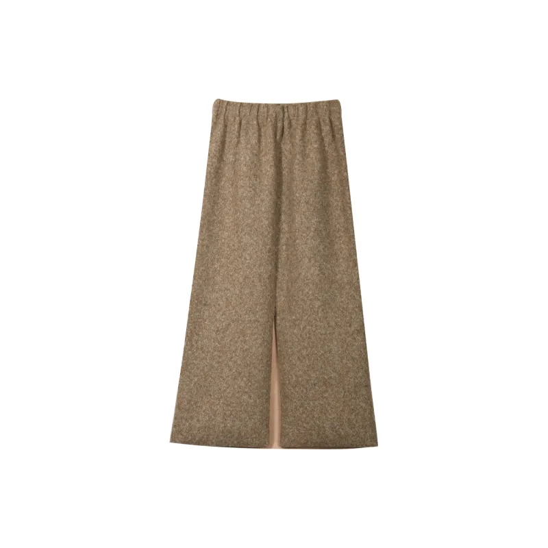 MISHOW Casual Long Skirt Women's Khaki-1