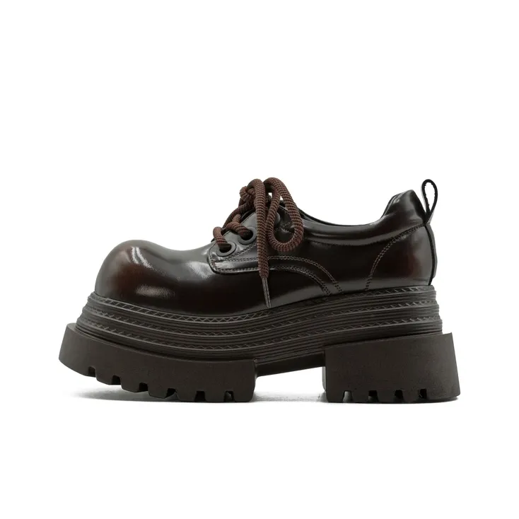 Little Sue Niche Design Trendy Versatile Triple-Layer Sneaker British Style Slimming Commute Casual Shoes Women's-18
