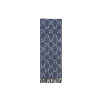 GUCCI Knit Scarves Women's Blue