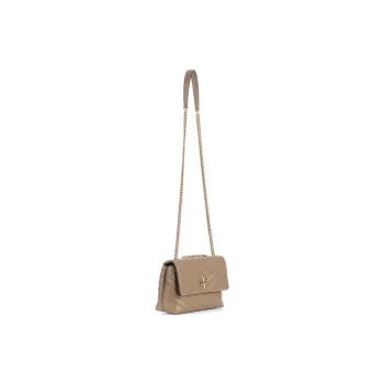 TORY BURCH Kira Leather Crossbody Bag, Shoulder Bag Women's Oystercatcher Umber