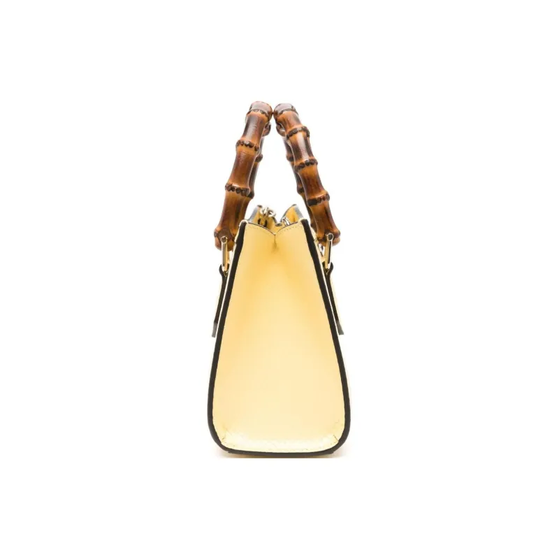 GUCCI Diana Calfskin Tote Bag Shopping Bag Handbag Small Size Women's Yellow-2