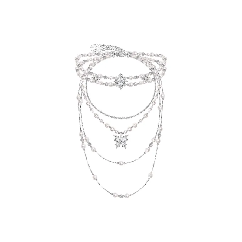 Masw Copper Alloy Faux Pearl Necklaces Women's-3
