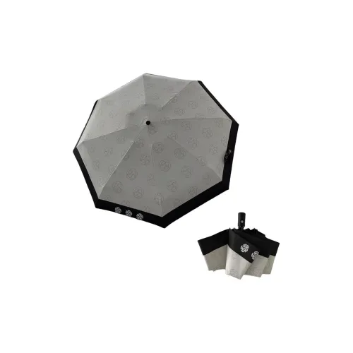 Baudini Chanel Inspired Fully Automatic Umbrella Dual Use French Foldable Sun Umbrella For Sun Protection