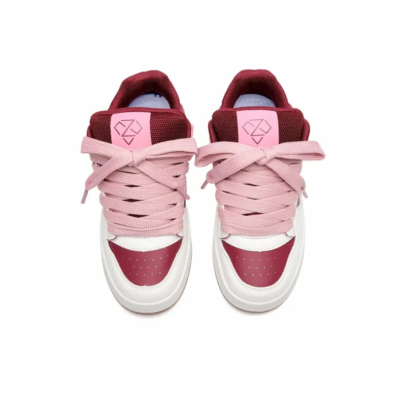 T628 Low Top Skateboard Shoes Unisex Maroon-2