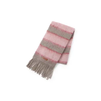 MARNI Nylon Blend Wool Virgin Wool Polyamide Mohair Alpaca Knit Scarves Women's Pink