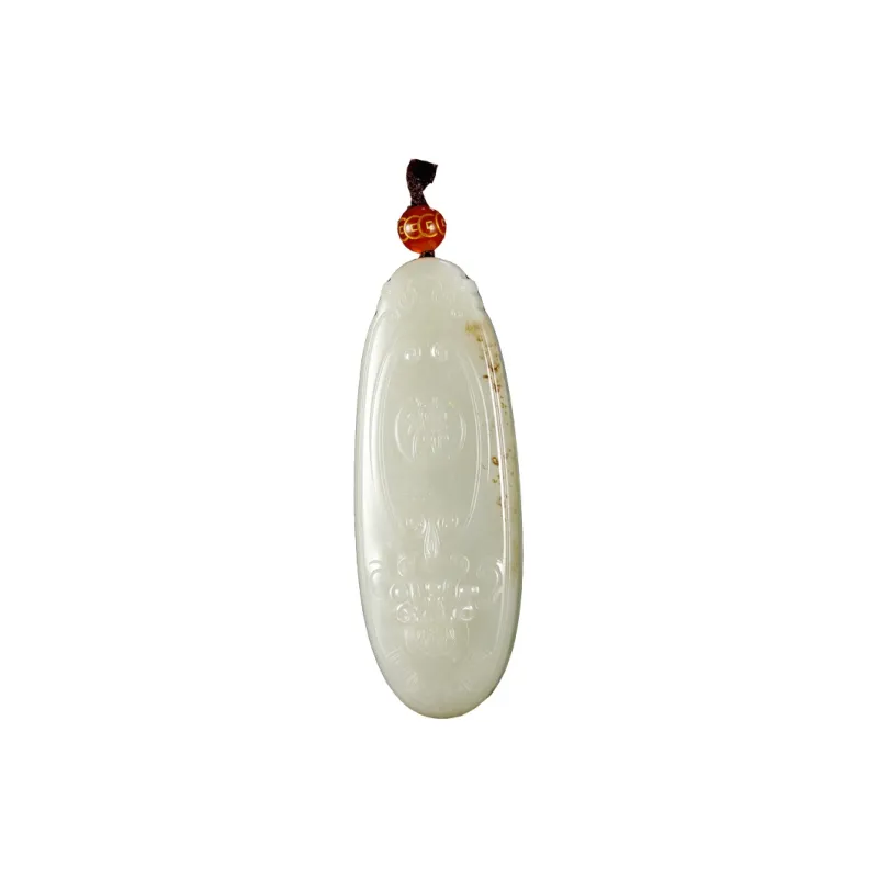 Treasure Necklaces White Jade/Pale Greenish White Jade Unisex-0