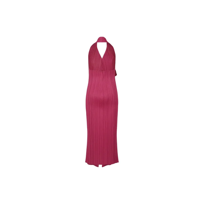 PLEATS PLEASE ISSEY MIYAKE FW24 Sleeveless Dress Women's Magenta-1