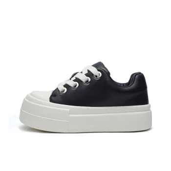 ΛOLUNKΛ Low Top Skateboard Shoes Unisex Black White