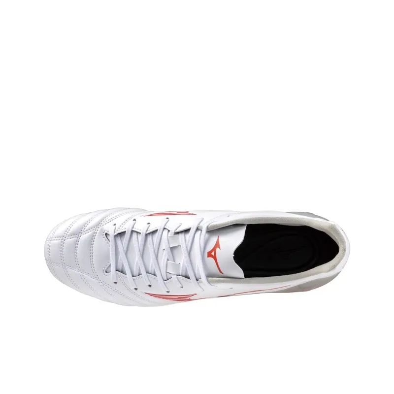Mizuno Anti Slip Wear Resistant Soccer Shoes Unisex White Red-1