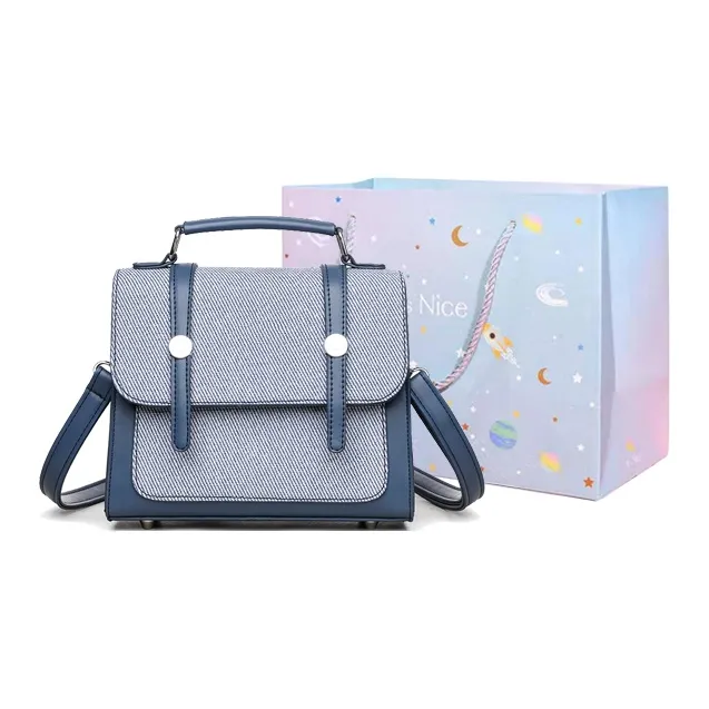 GOX PU Handbag Regular Women's Gray/Blue/Brown-3