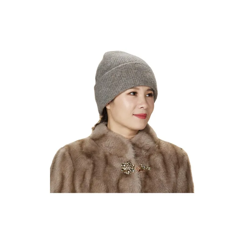 H YXIANG 34% Yak 66% Wool Beanies Women's-2