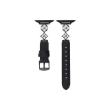 Black-White Flower with Black Buckle