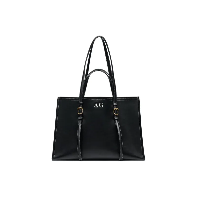ZARA Polyester Tote Bag Shopping Bag Crossbody Bag Shoulder Bag Women's Black-4