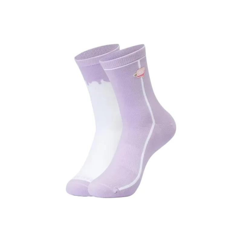 Skechers Colorful Knee-High Socks Unisex 1 Pack Bright White/Light Violet Blue-2