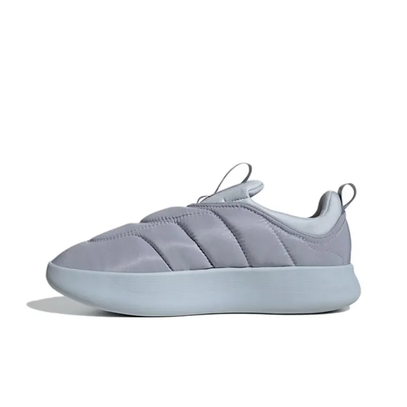 Adidas Adipuff Anti Slip Wear Resistant Low Top Casual Shoes Unisex Gray Blue-0