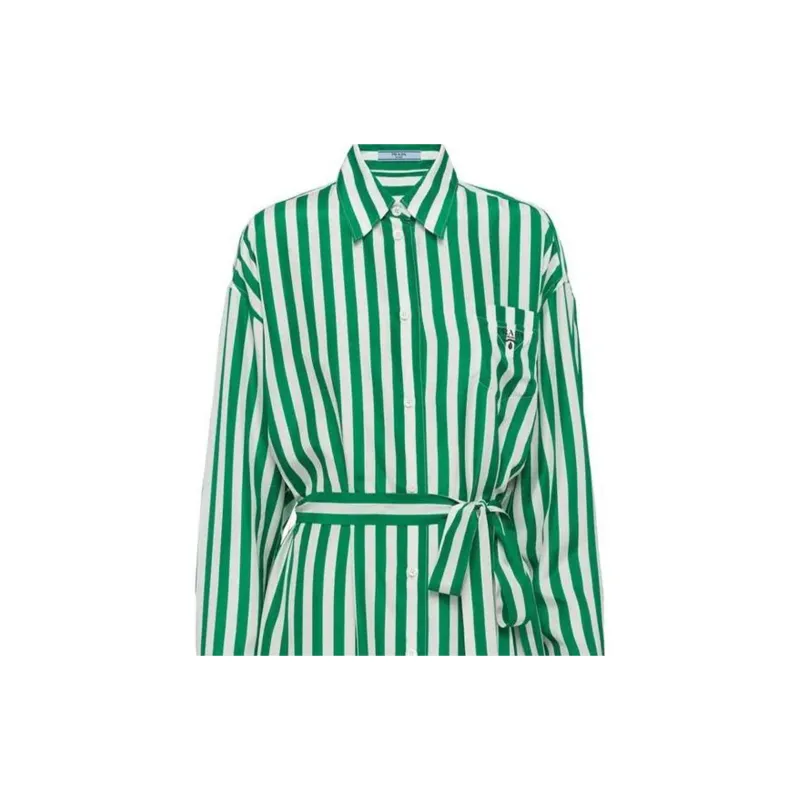 PRADA SS22 Long-Sleeved Dresses Women's Green-1