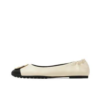 TORY BURCH Claire Cap Toe Ballet Black Women's