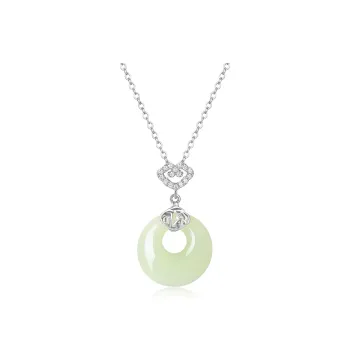 KADER Hetian Jade Necklaces Pale Greenish White Jade Women's