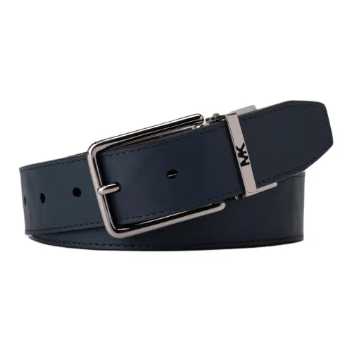 MICHAEL KORS Cow Leather Artificial Leather Metal Leather Belts Men's Dark Blue -