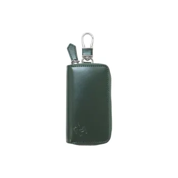 BEVERLY HILLS POLO CLUB Cow Leather Key Pouch Men's Dark Green