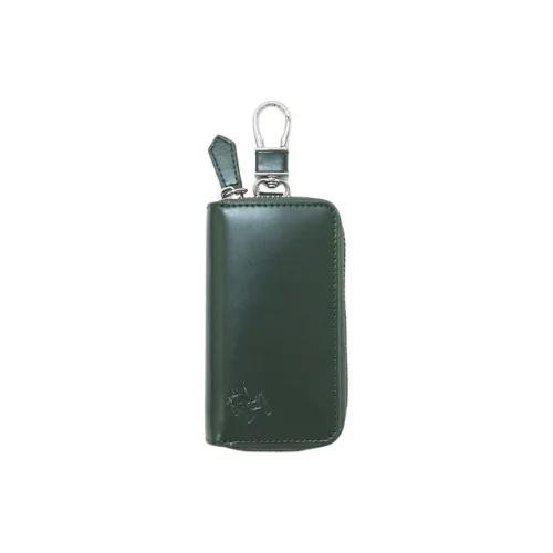 BEVERLY HILLS POLO CLUB Cow Leather Key Pouch Men's Dark Green