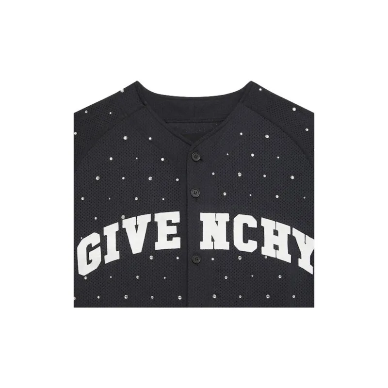 Givenchy Mesh With Studs College Baseball Jersey-4