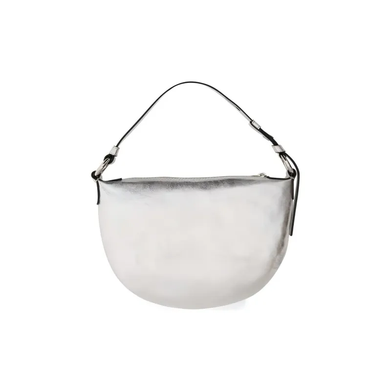 MOSCHINO Jeans Logo Patch Metallic Effect Shoulder Bag-3