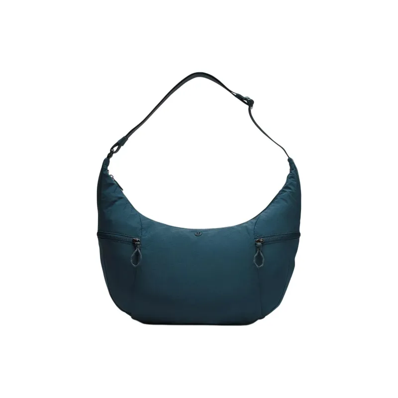 Lululemon Nylon Handbag, Shoulder Bag Large Size Unisex Vintage Cyan-0