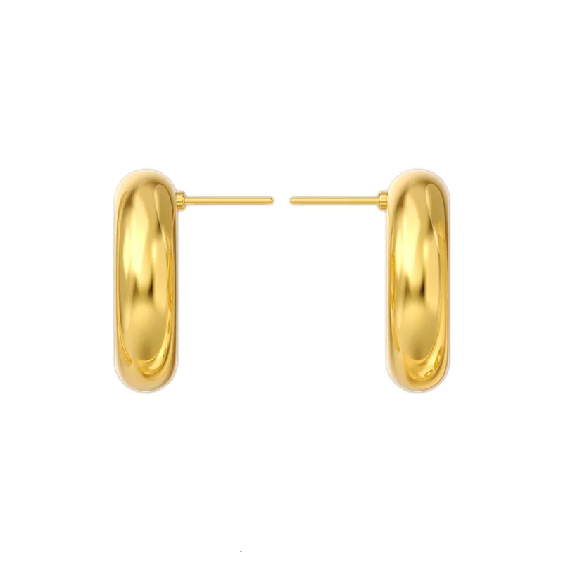 Mistova JEWELRY Gold Plated Copper Quality Hoop Earrings Women's-2