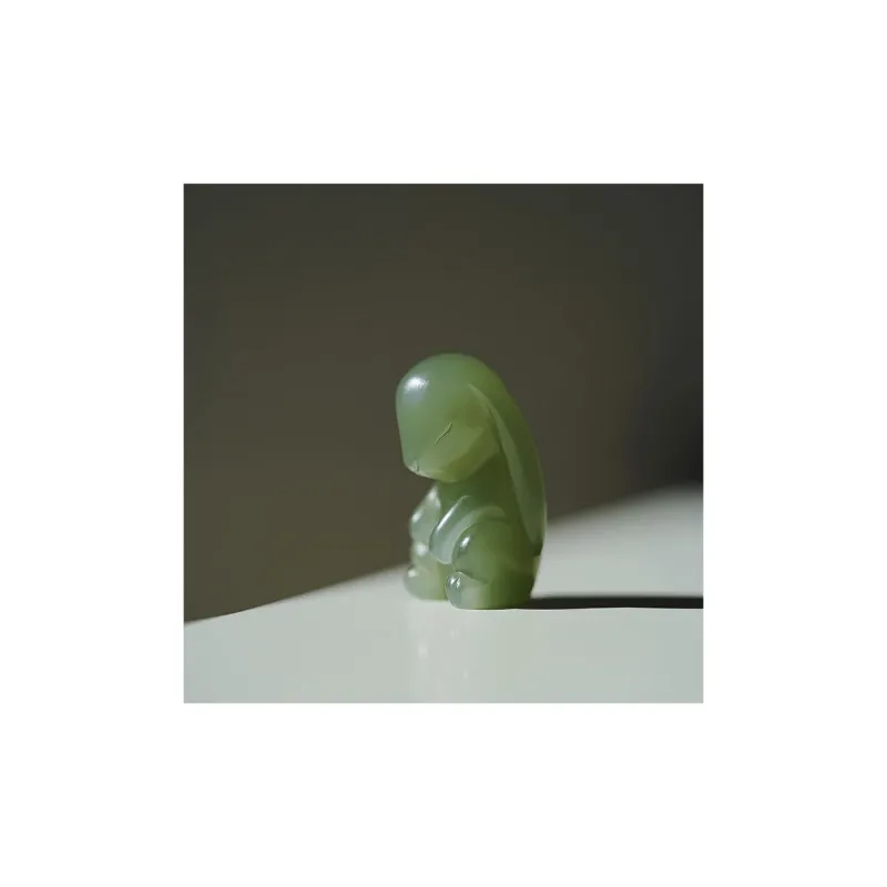 GOLDFISH ALLEY Hetian Jade Necklaces Pale Greenish White Jade Unisex-1