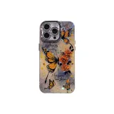 [Black 3D Effect Golden Butterfly]