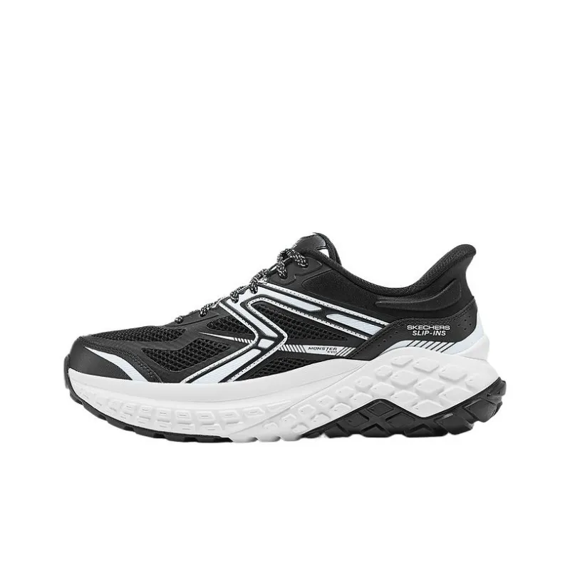 Skechers SPORT MENS Non slip Breathable And Wear resistant Low Top Chunky Sneakers Men's Black-0