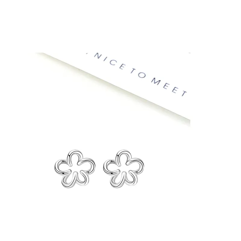MIDNIGHT MOMENT S999 Silver Stud Earrings Women's-3