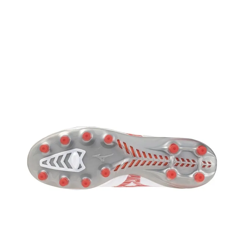 Mizuno Anti Slip Wear Resistant Soccer Shoes Unisex White Red-3